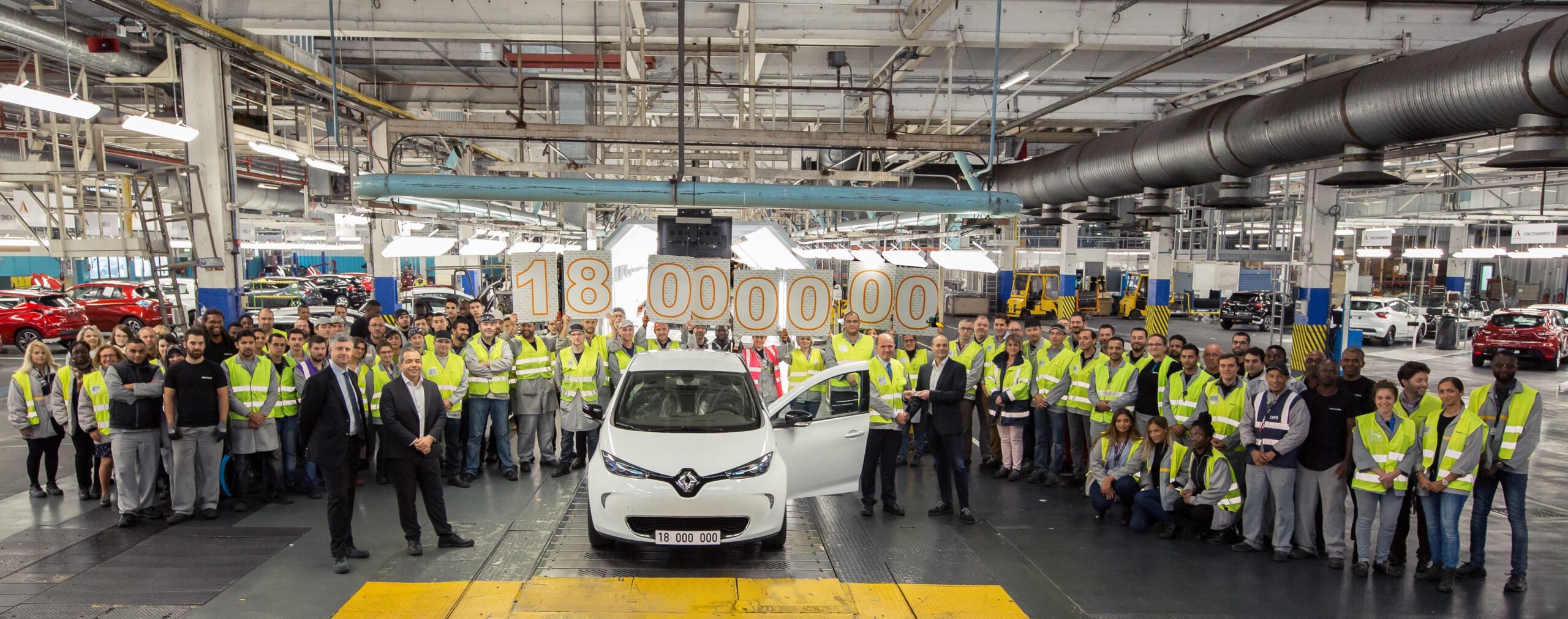 A 18 milliomodik autó éppen egy Renault ZOE volt!